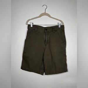 Carhartt Olive Green relaxed fit Cargo work Shorts size 32